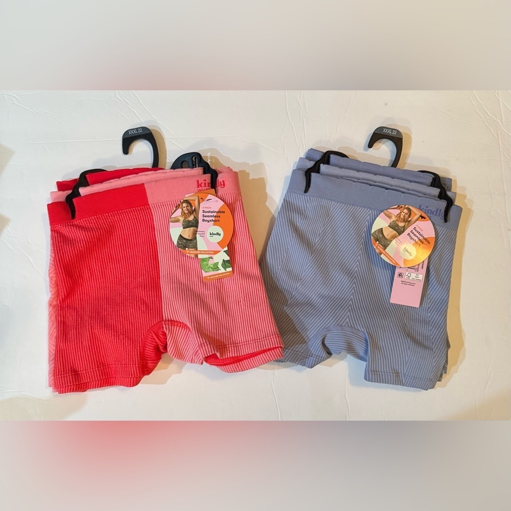 Kindly Yours Women's Seamless Boyshort Underwear, 3-Pack Each